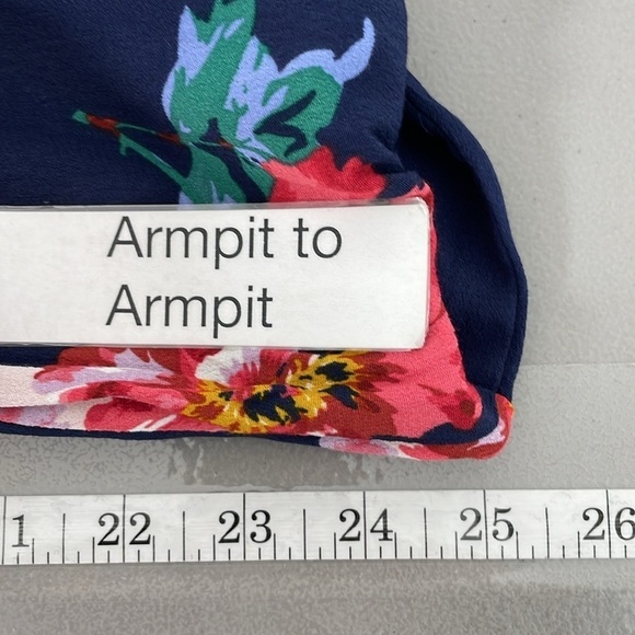 Joules Dress Women's 16 Plus Blue Floral Long Sleeve Maxi V-Neck NWT - Picture 15 of 17